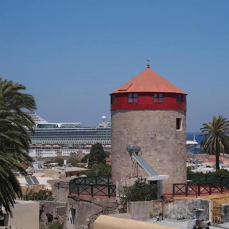 A Medieval Windmill Tower With Magnificent View Rhodes City Kültér fotó